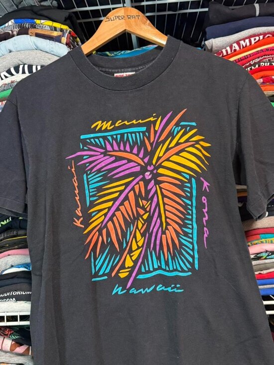 Tee Jays Other - Early 90s vintage Hawaii black palm tree t shirt single stitch